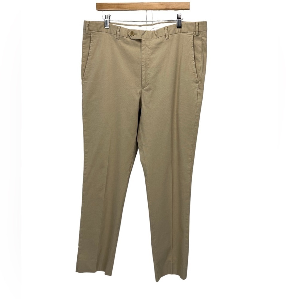 Santorelli Roma Cotton Blend Slacks Trouser Pant - Tan - size 40